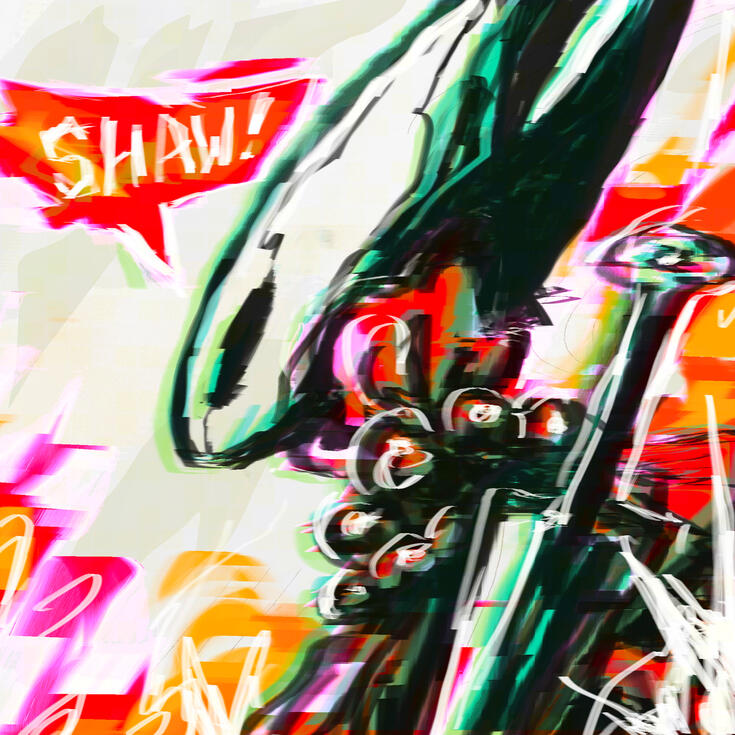 Hornet (Hollow Knight: Silksong) - HEAVYPAINT phone doodle. Testing out a new passive stylus during a ttrpg session.