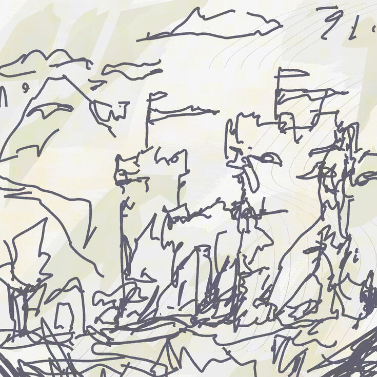 HEAVYPAINT castle scribble on my phone with a new passive stylus on the bus. I missed a stop cause of this lol